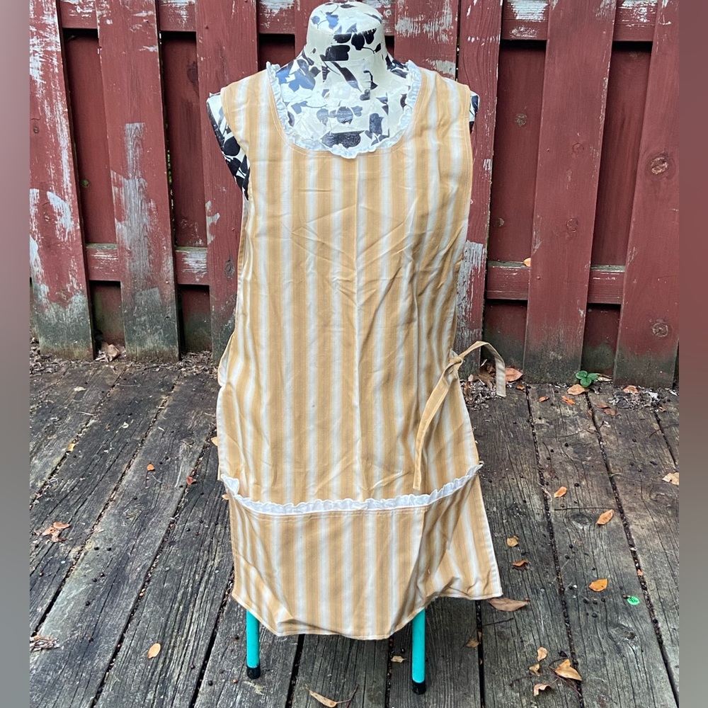 Handmade Striped Pinafore Apron